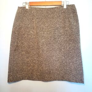 Vintage Sag Harbor Pencil Skirt Back Zip Bottom Slit Black &White Womens Size 16